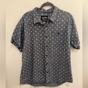 Warner Bros Hogwarts Short Sleeve Button Down Shirt Size XXL